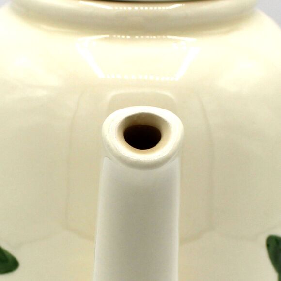 Vintage Franciscan Apple Coffee Tea Pot Lidded Hand Painted Stoneware Dinnerware - Picture 6 of 9
